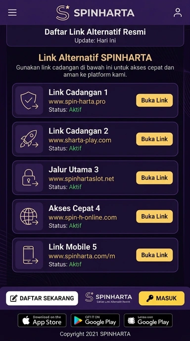 Tampilan link alternatif spinharta