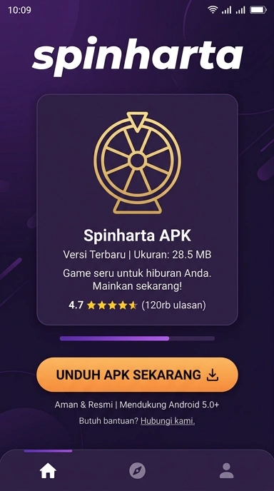 Tampilan halaman APK spinharta