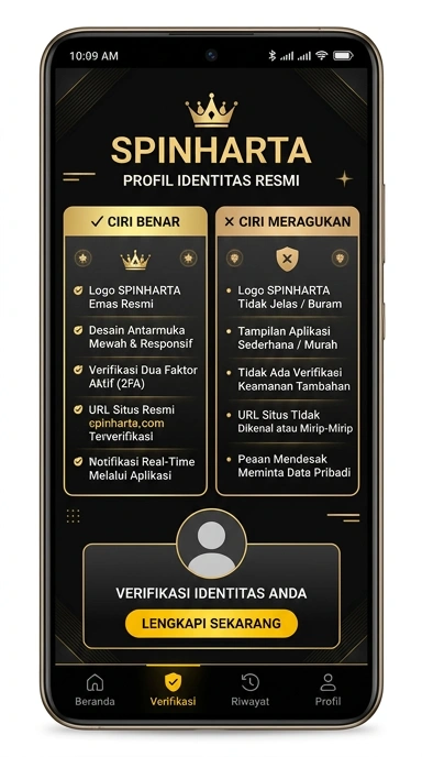 Tampilan kanal resmi spinharta